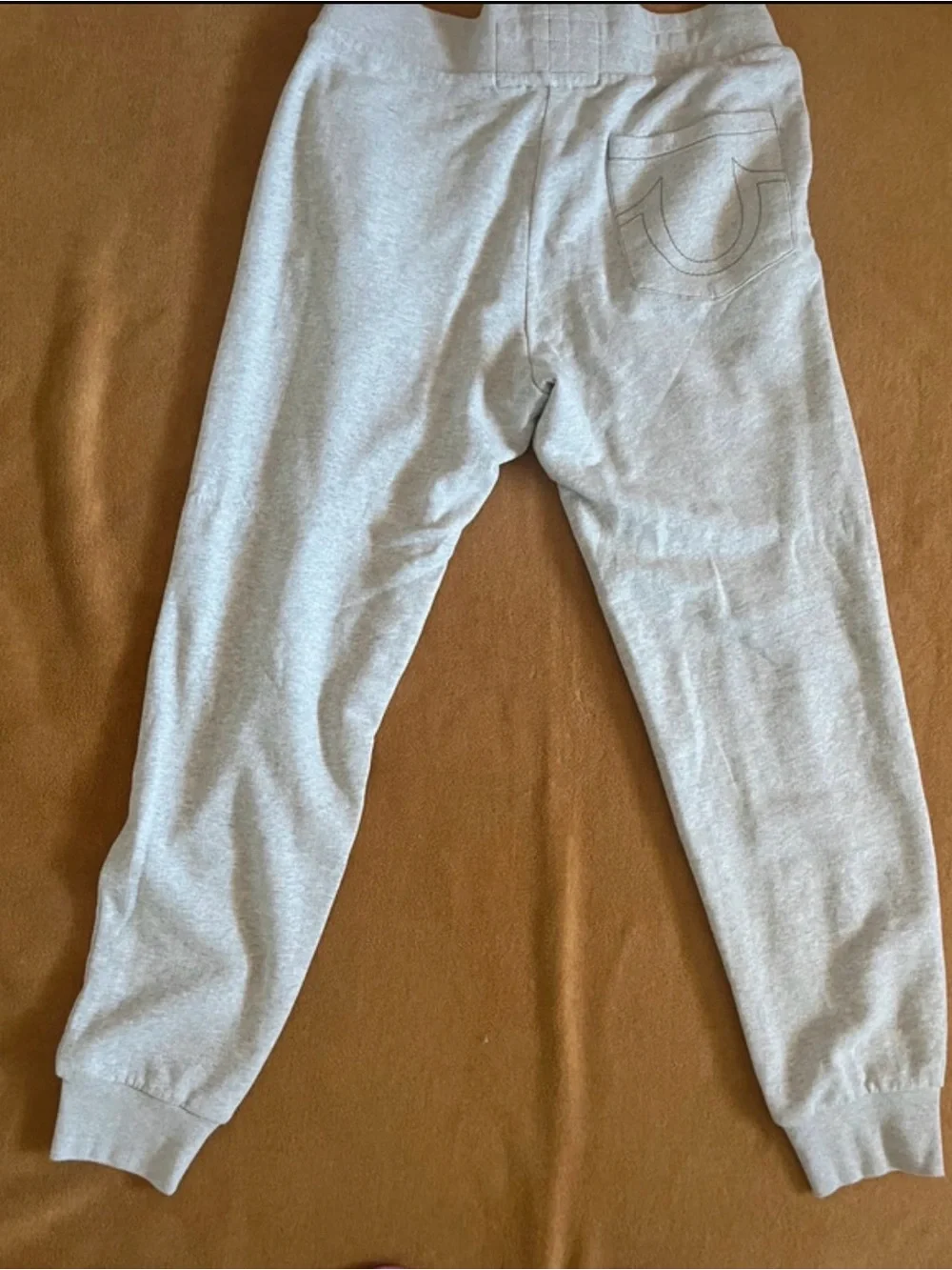 Men’s True Religion Gray Jogger Sweatpants with Subtle Front Logo